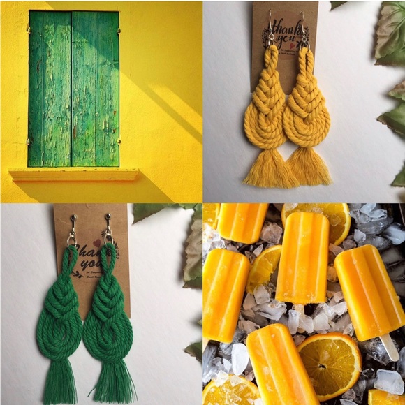 Pipas earrings 💙💛❤️💜💚 - Picture 2 of 7